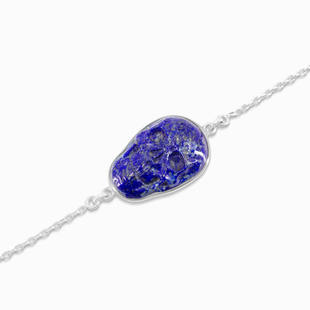 Lapis Lazuli Skull Bracelet