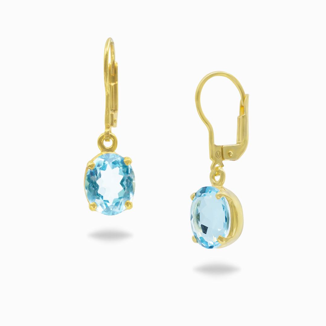 Blue Topaz Drop Earrings