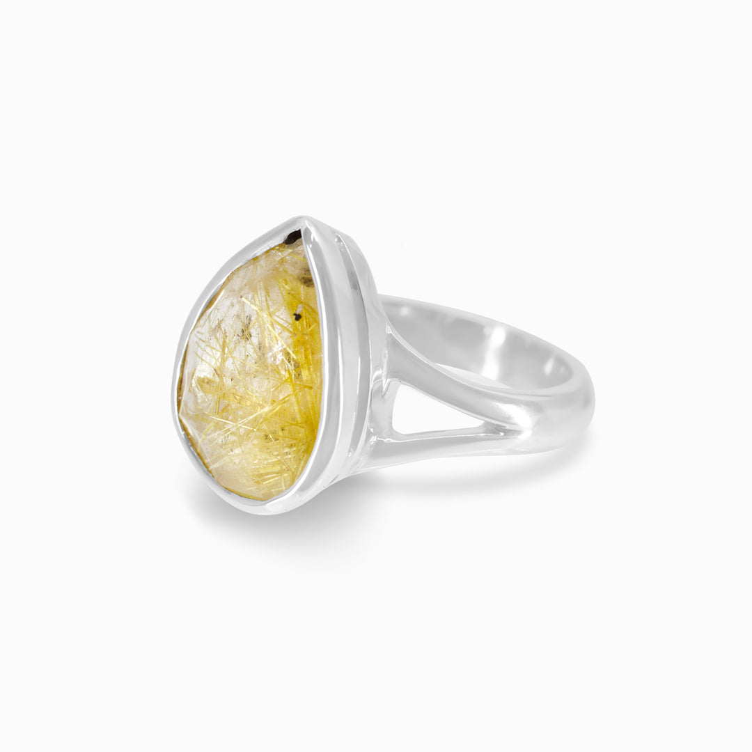 Rutilated Quartz Ring