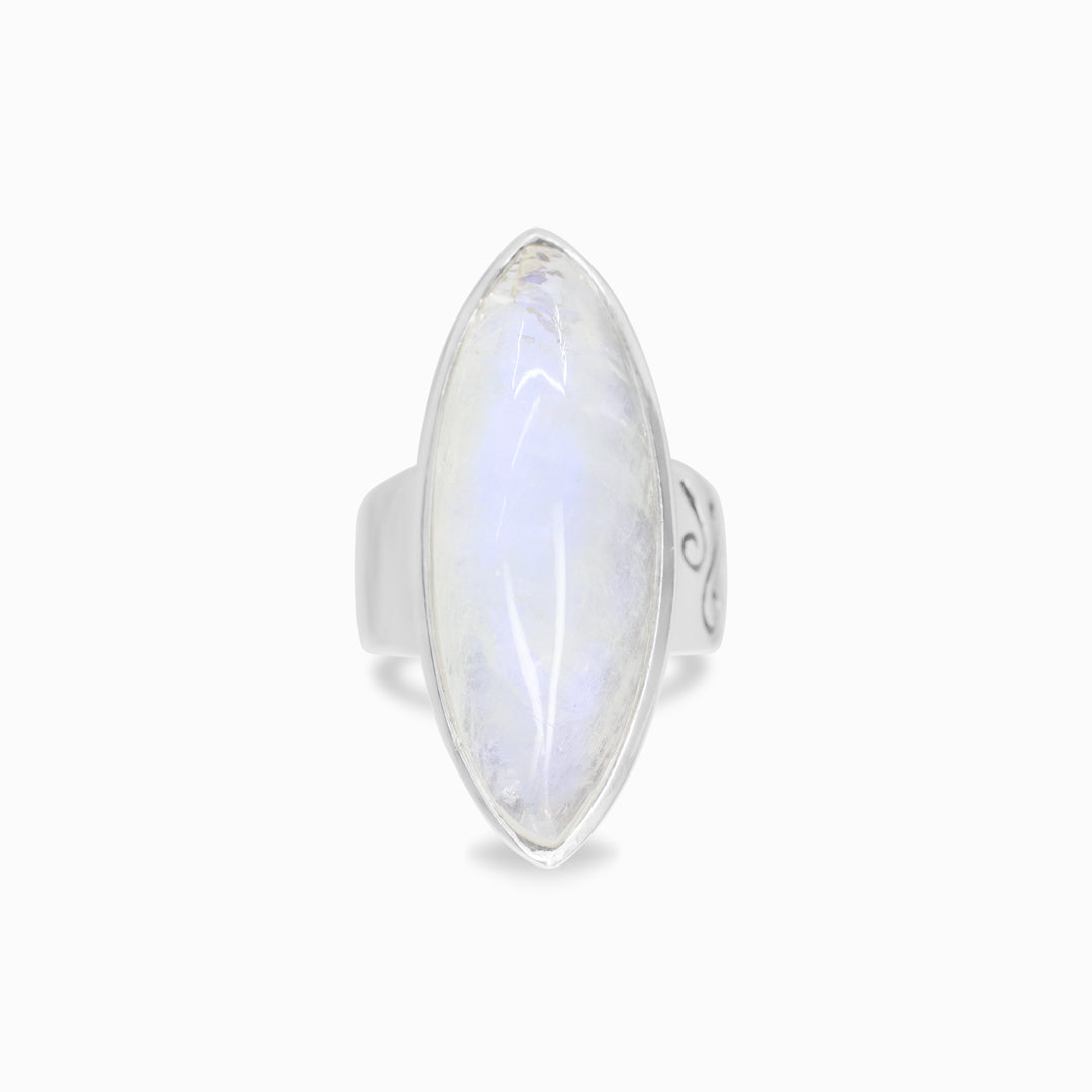 Rainbow Moonstone Ring