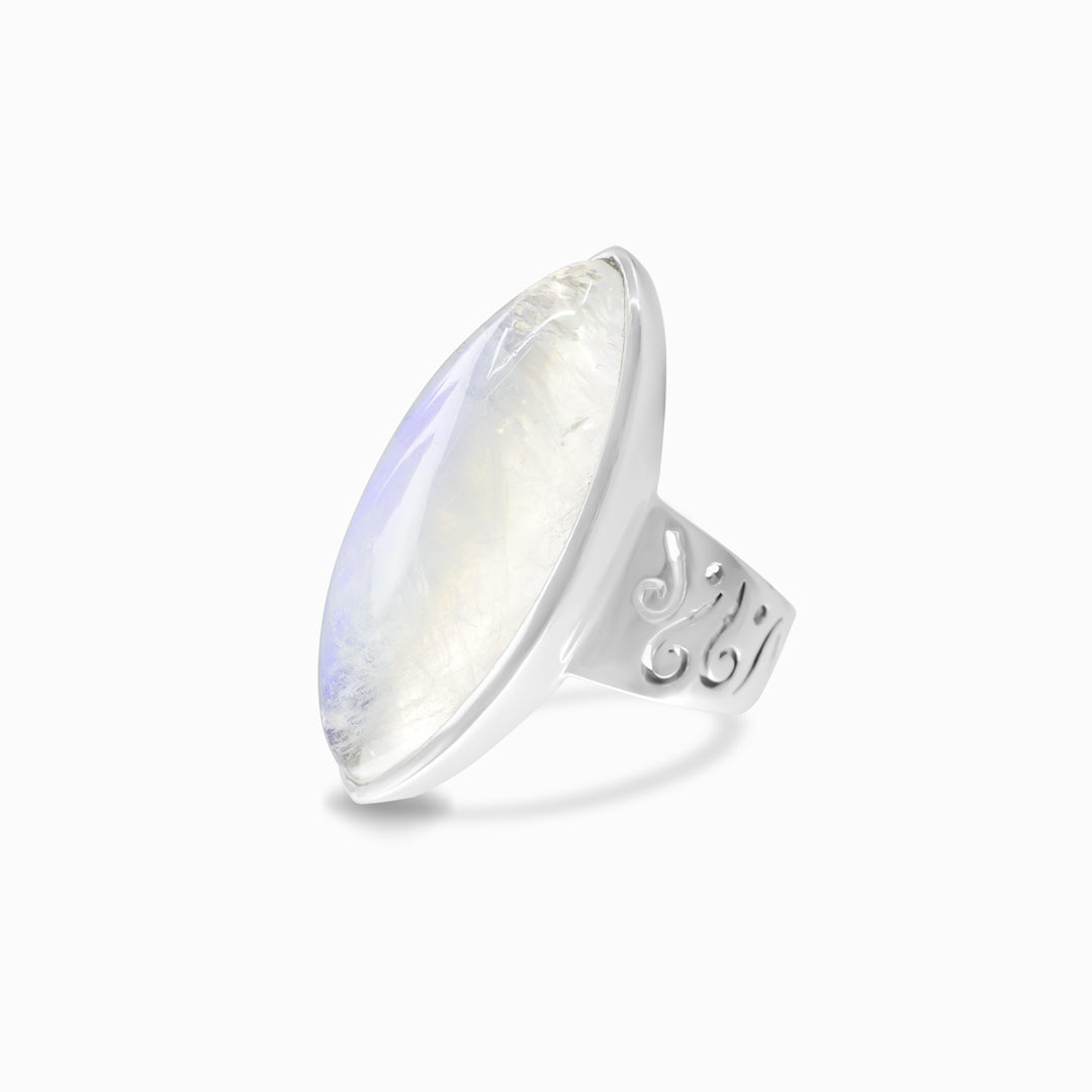 Rainbow Moonstone Ring