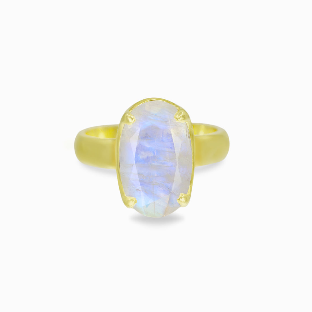 Rainbow Moonstone Ring