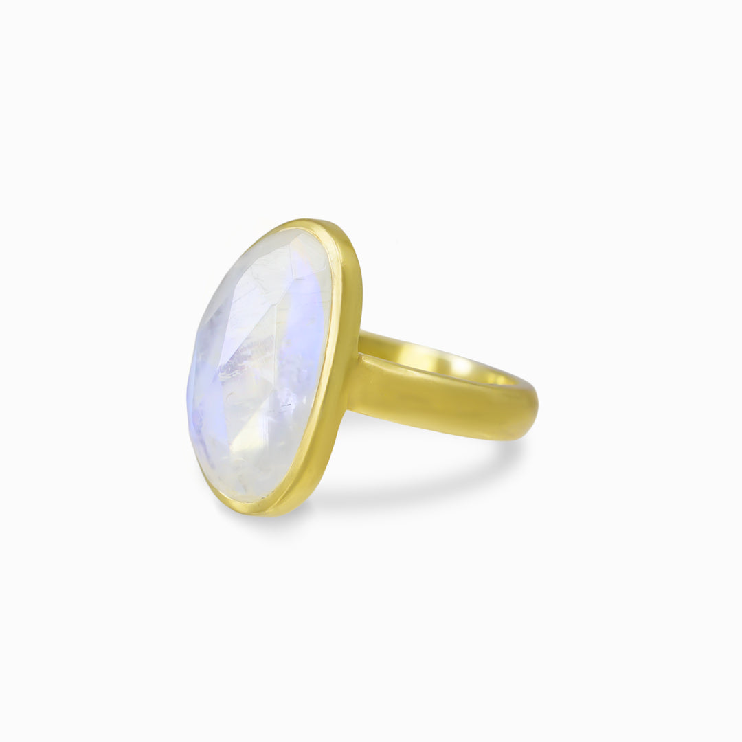 Rainbow Moonstone Ring