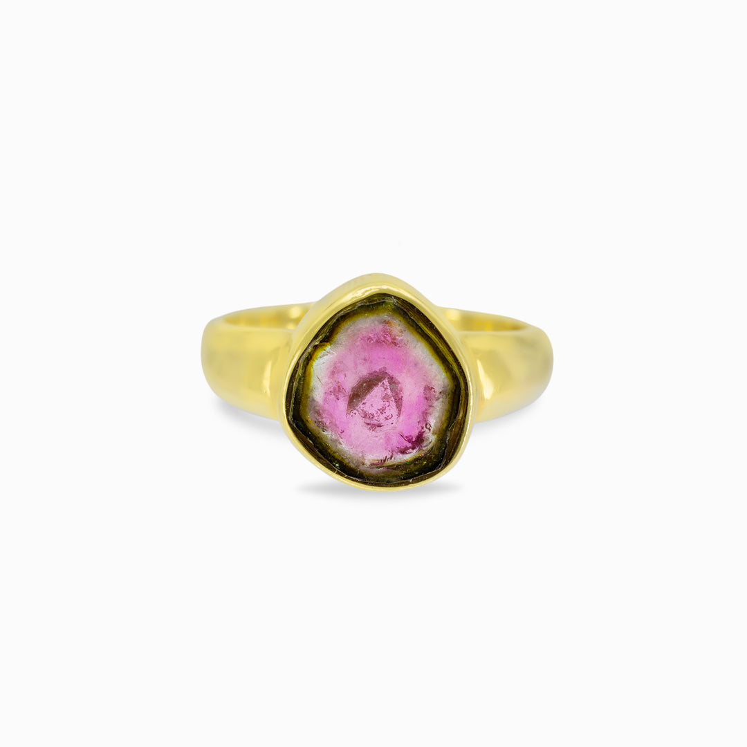 Watermelon Tourmaline Ring