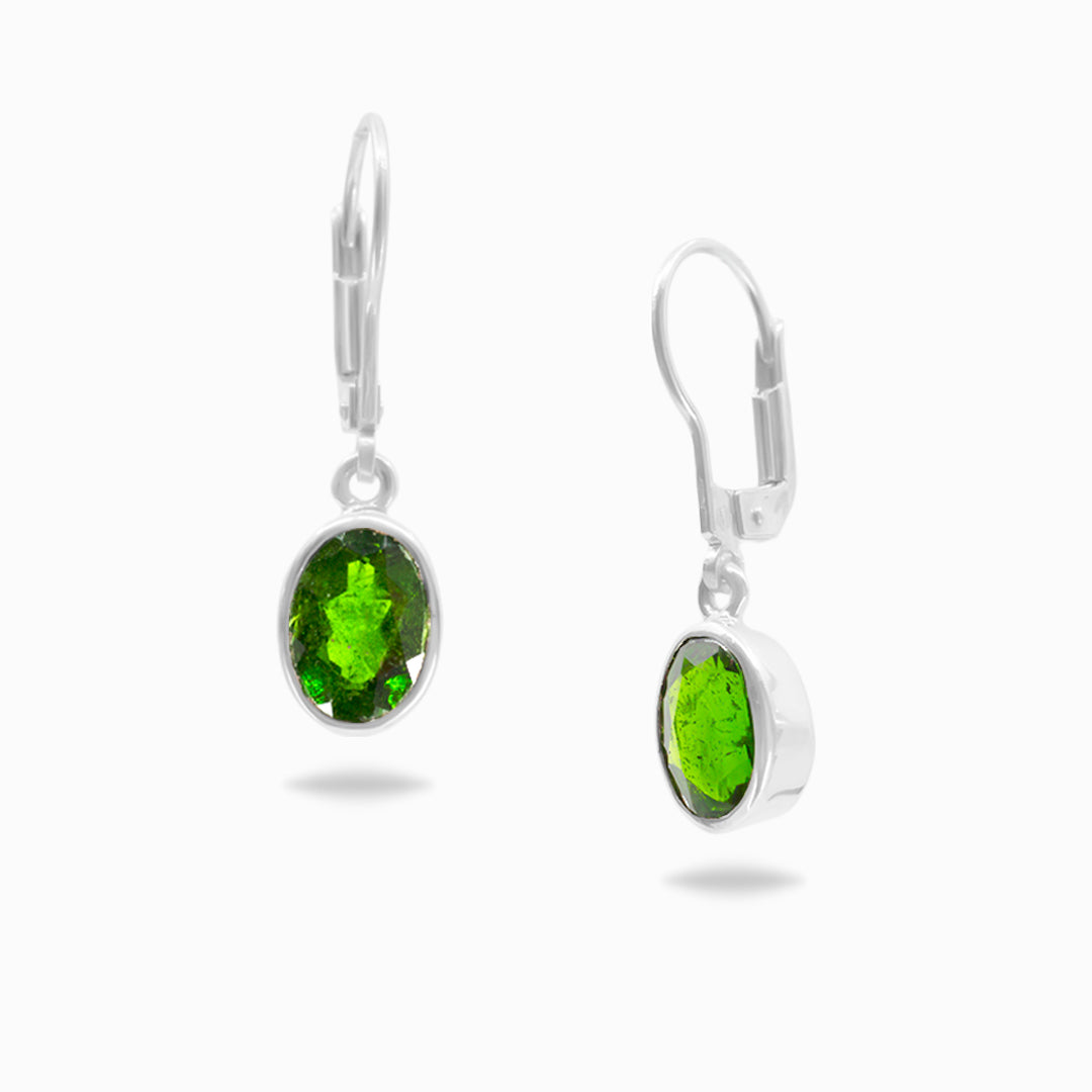 Chrome Diopside Drop Earrings