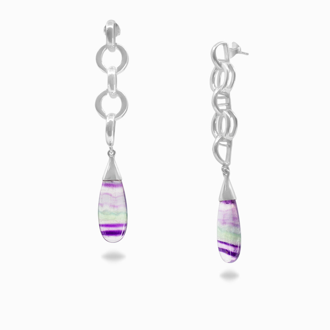 Fluorite Drop Earrings