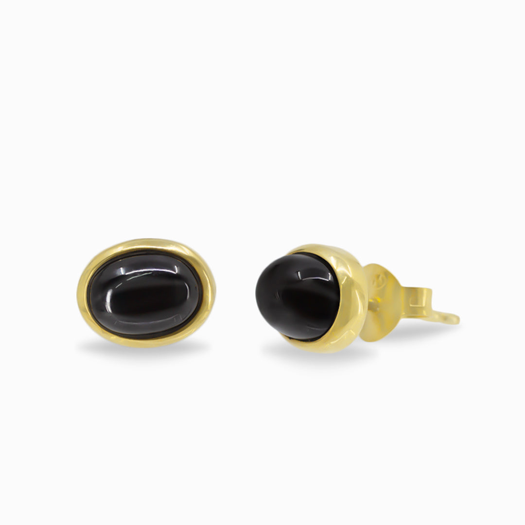 Black Star Diopside Stud Earrings