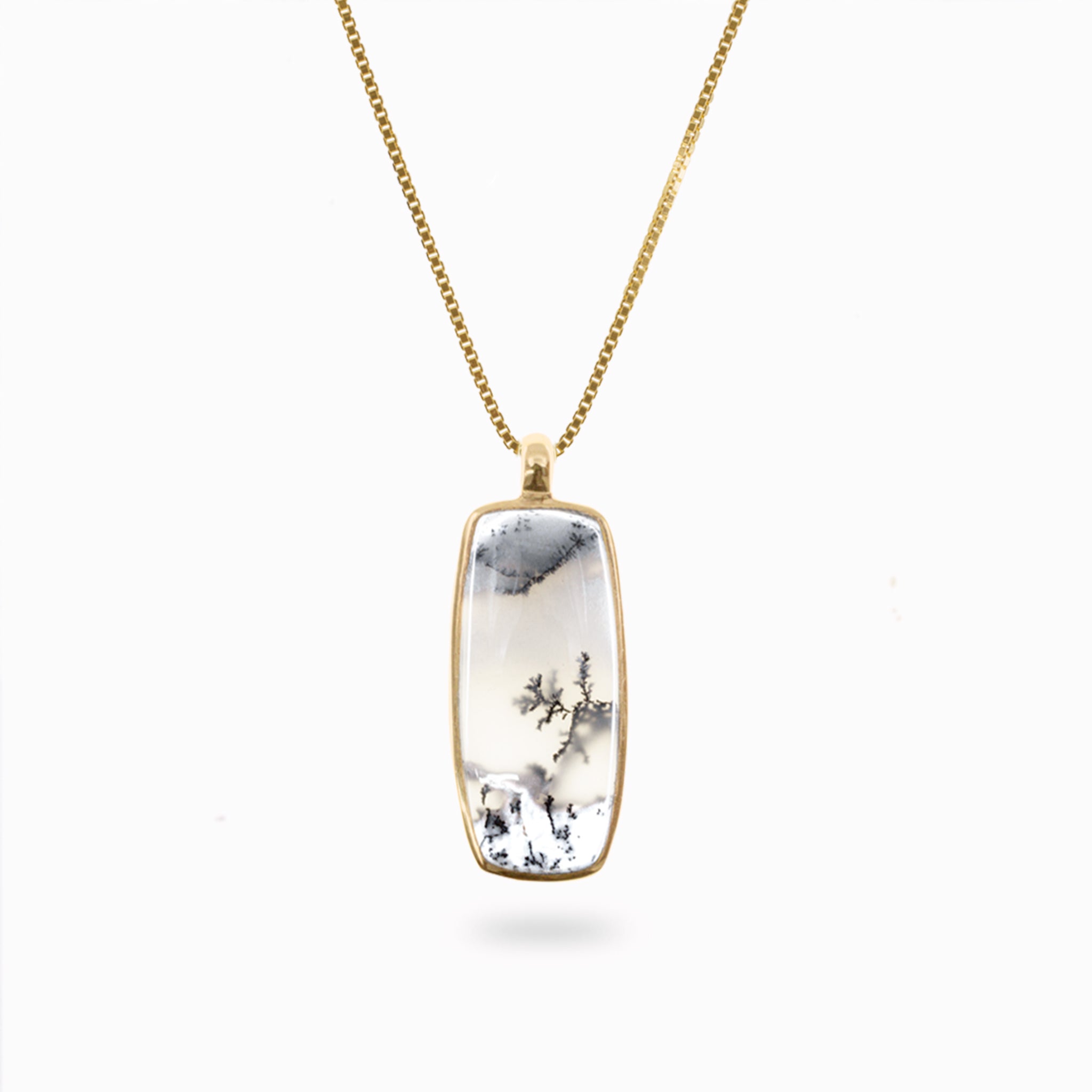 dendritic opal necklace