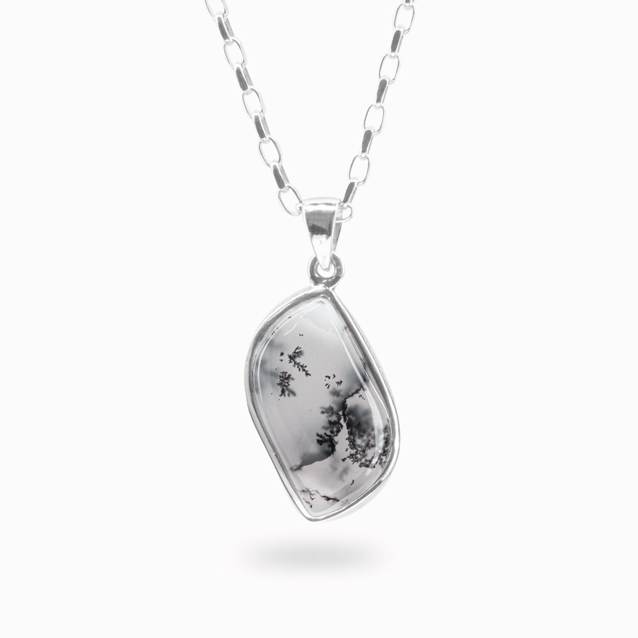 dendritic opal necklace