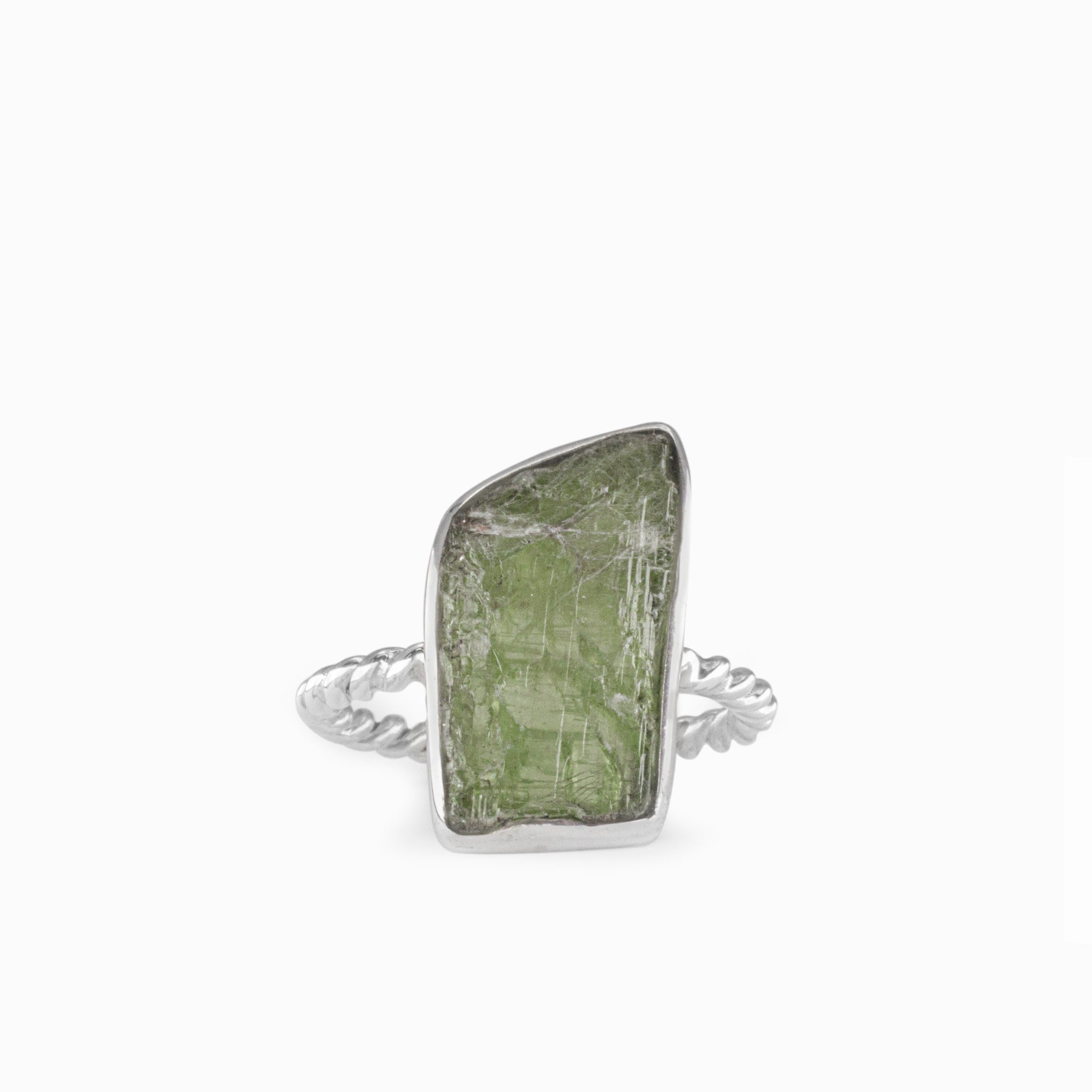 green kyanite ring