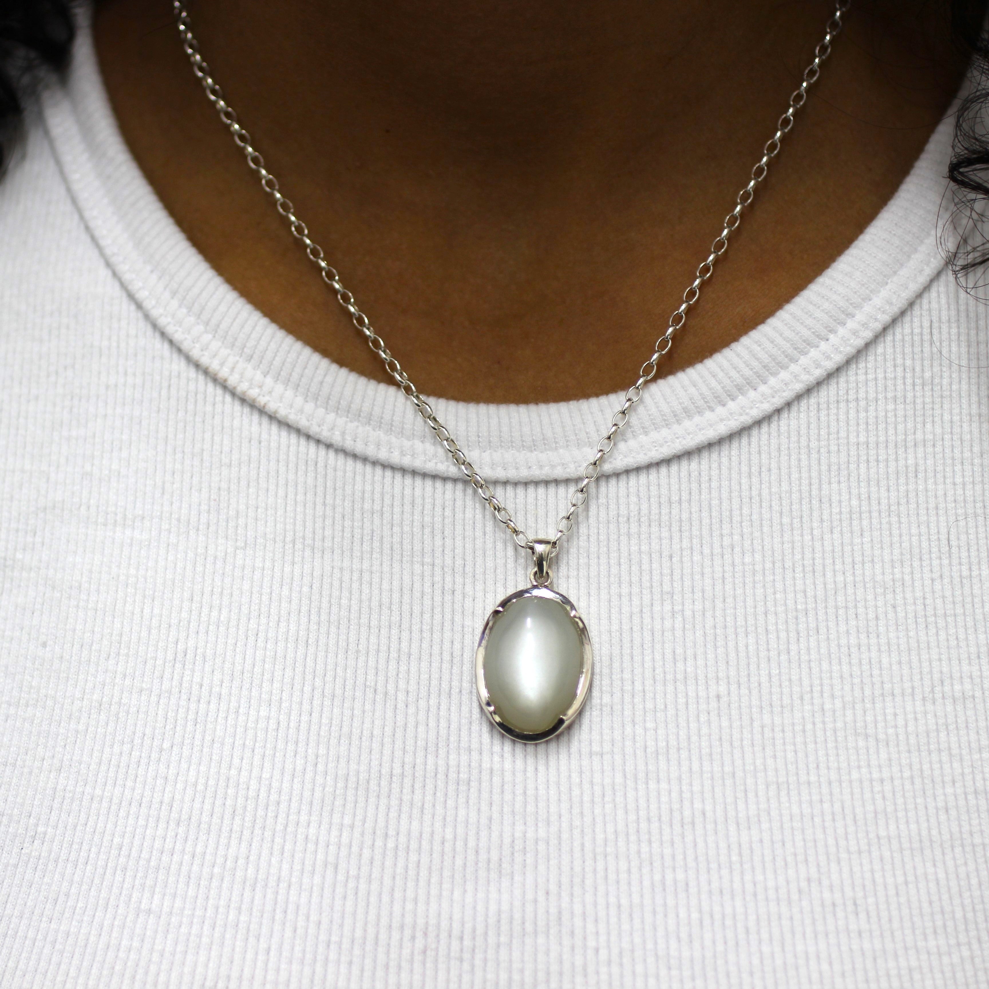 white moonstone necklace