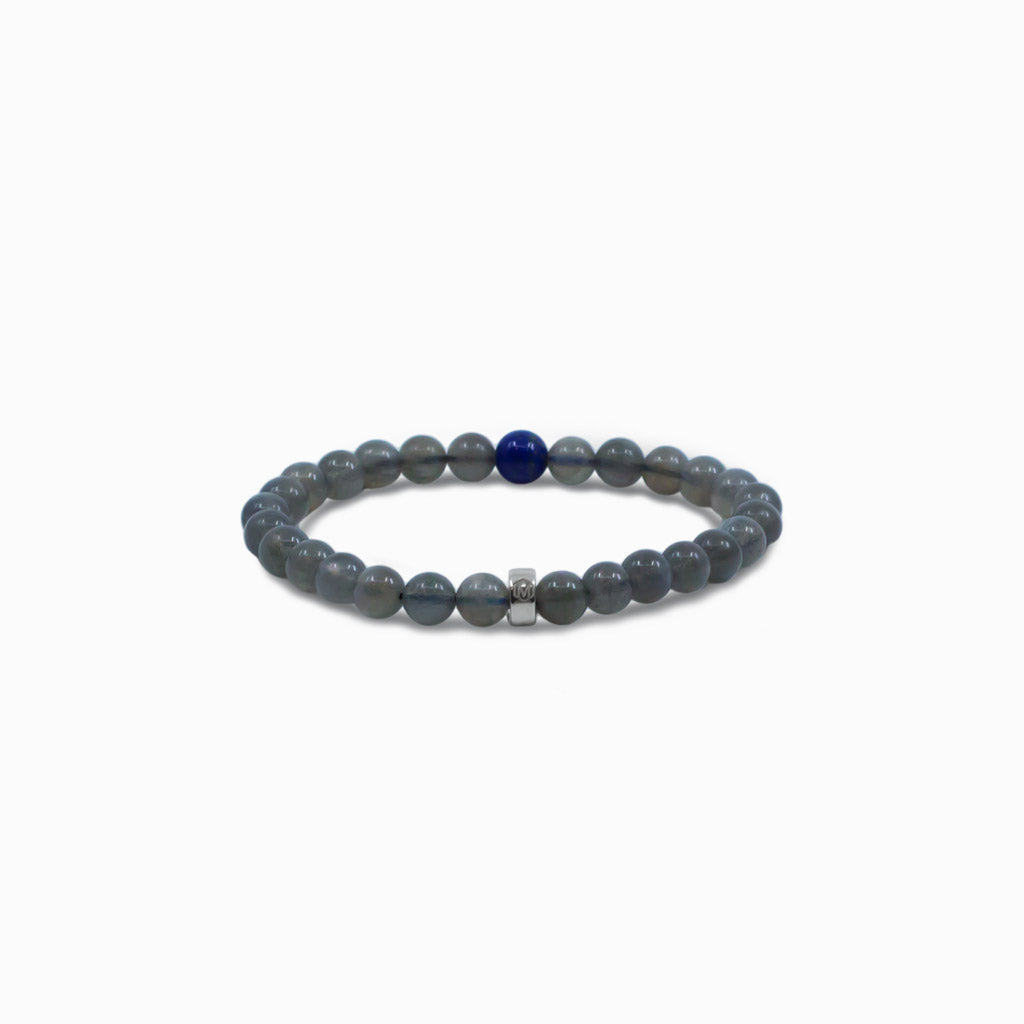 Labradorite & Lapis Lazuli Beaded Bracelet