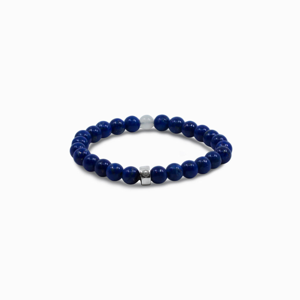 Lapis Lazuli & Moonstone Beaded Bracelet