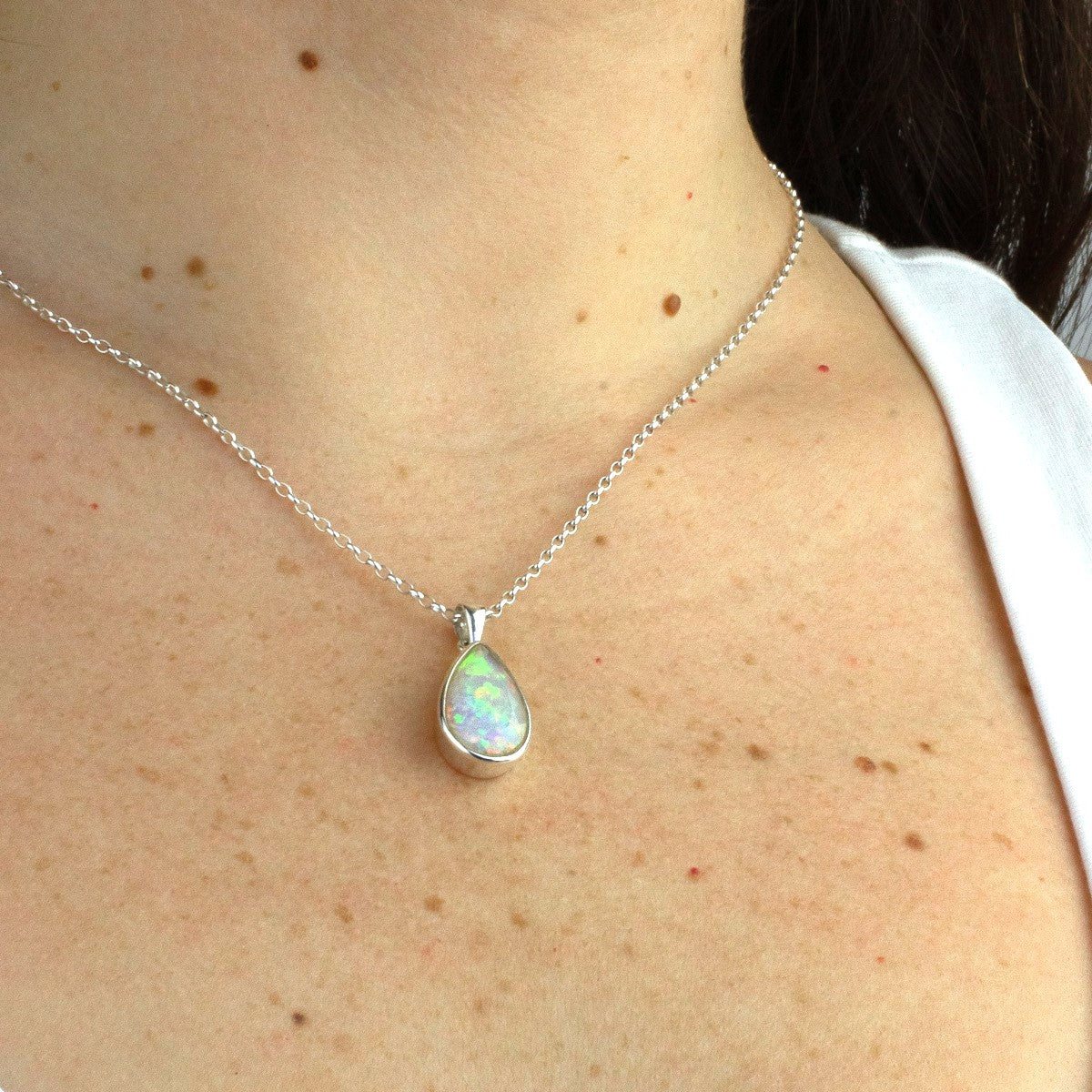 Large White Opal Necklace – Gisler Jewellery