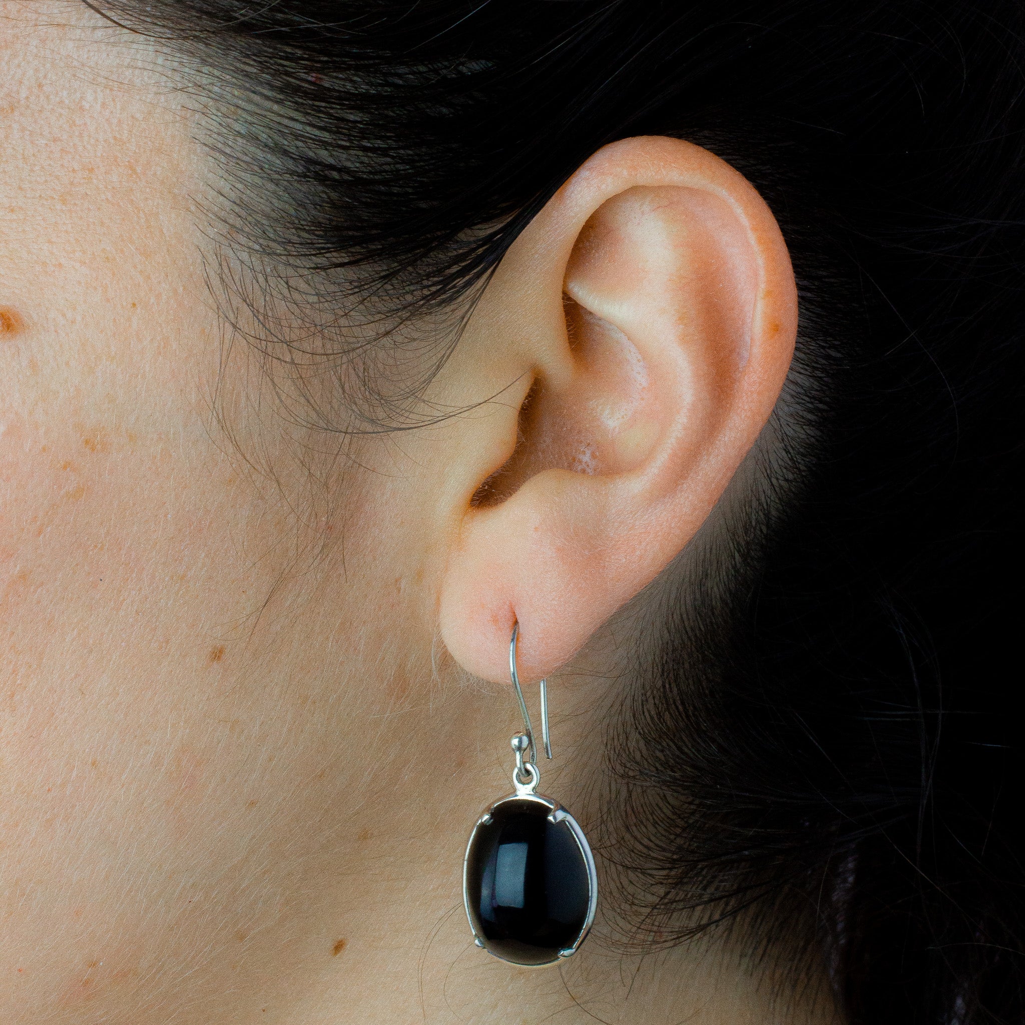 Black Obsidian Drop Earrings