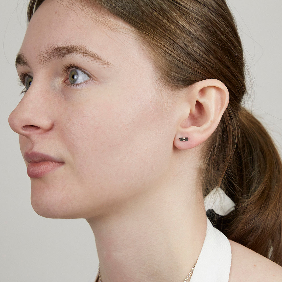 Blue Tourmaline Stud Earrings