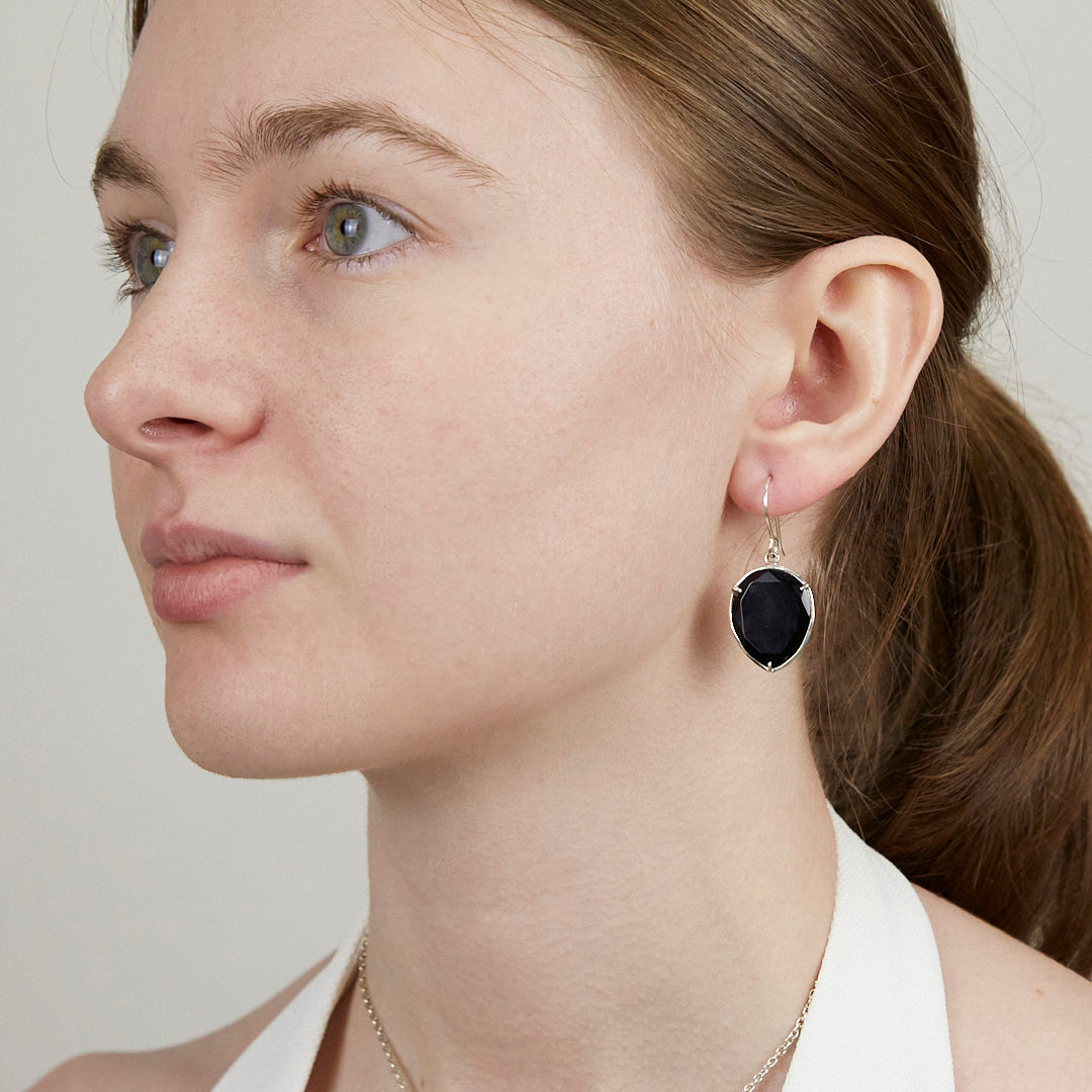 Black Onyx Drop Earrings