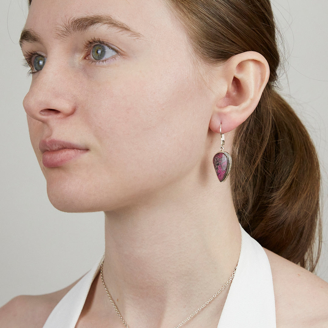 Cobaltian Calcite Drop Earrings