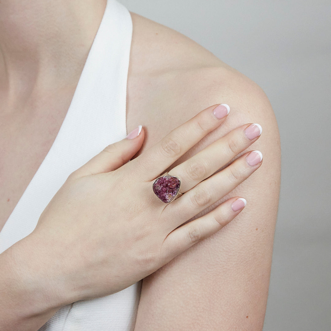 Cobaltian Calcite Ring