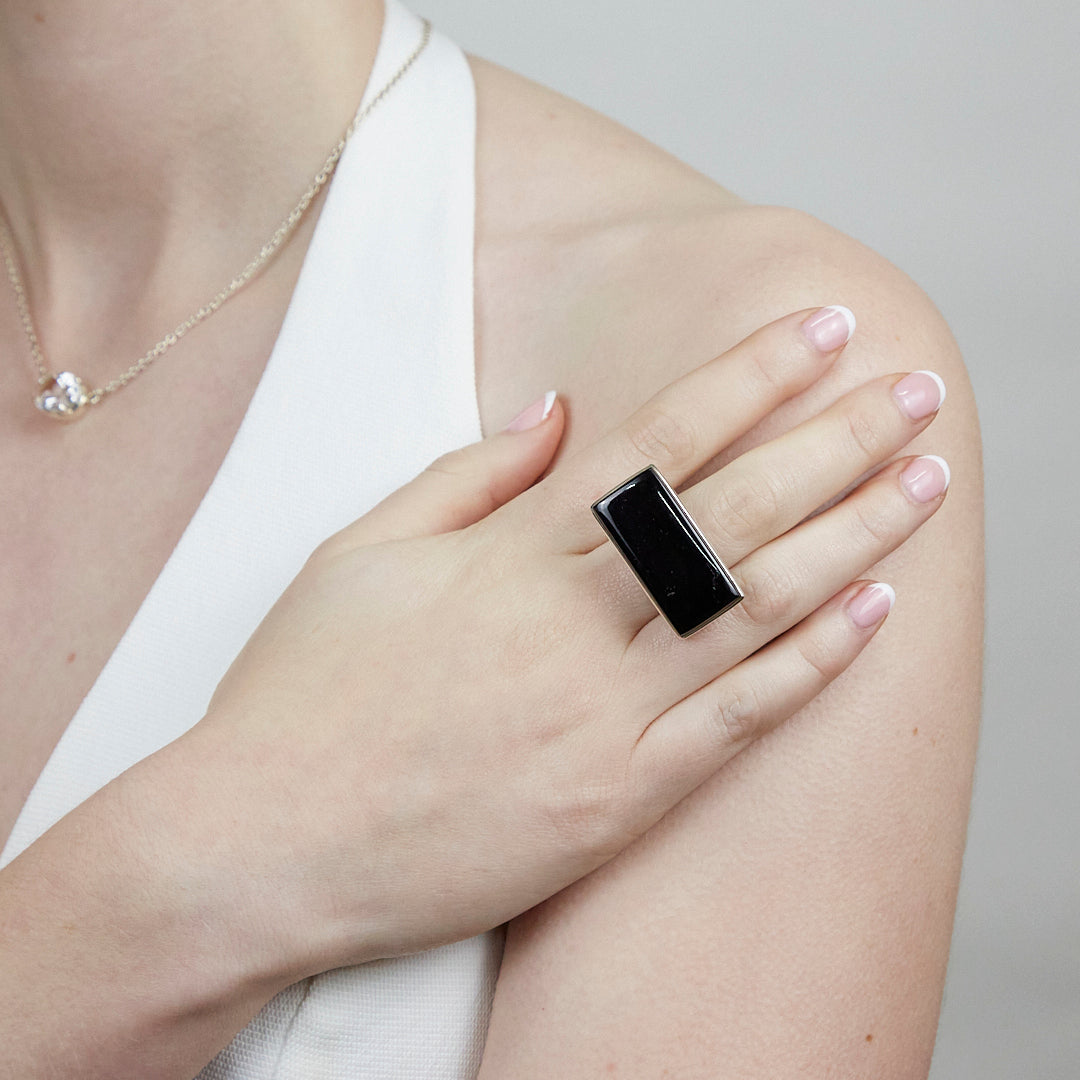 Black Tourmaline Ring