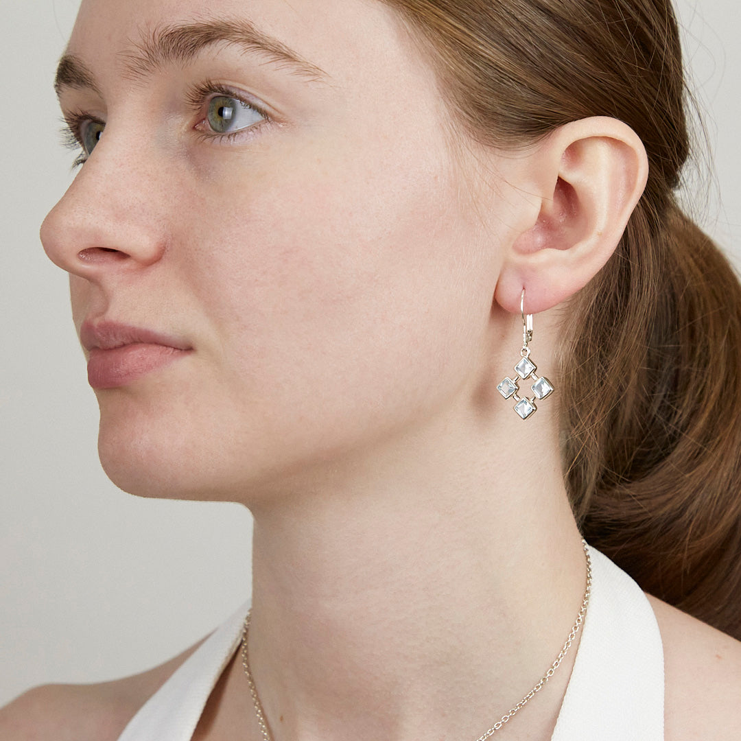 Blue Topaz Drop Earrings