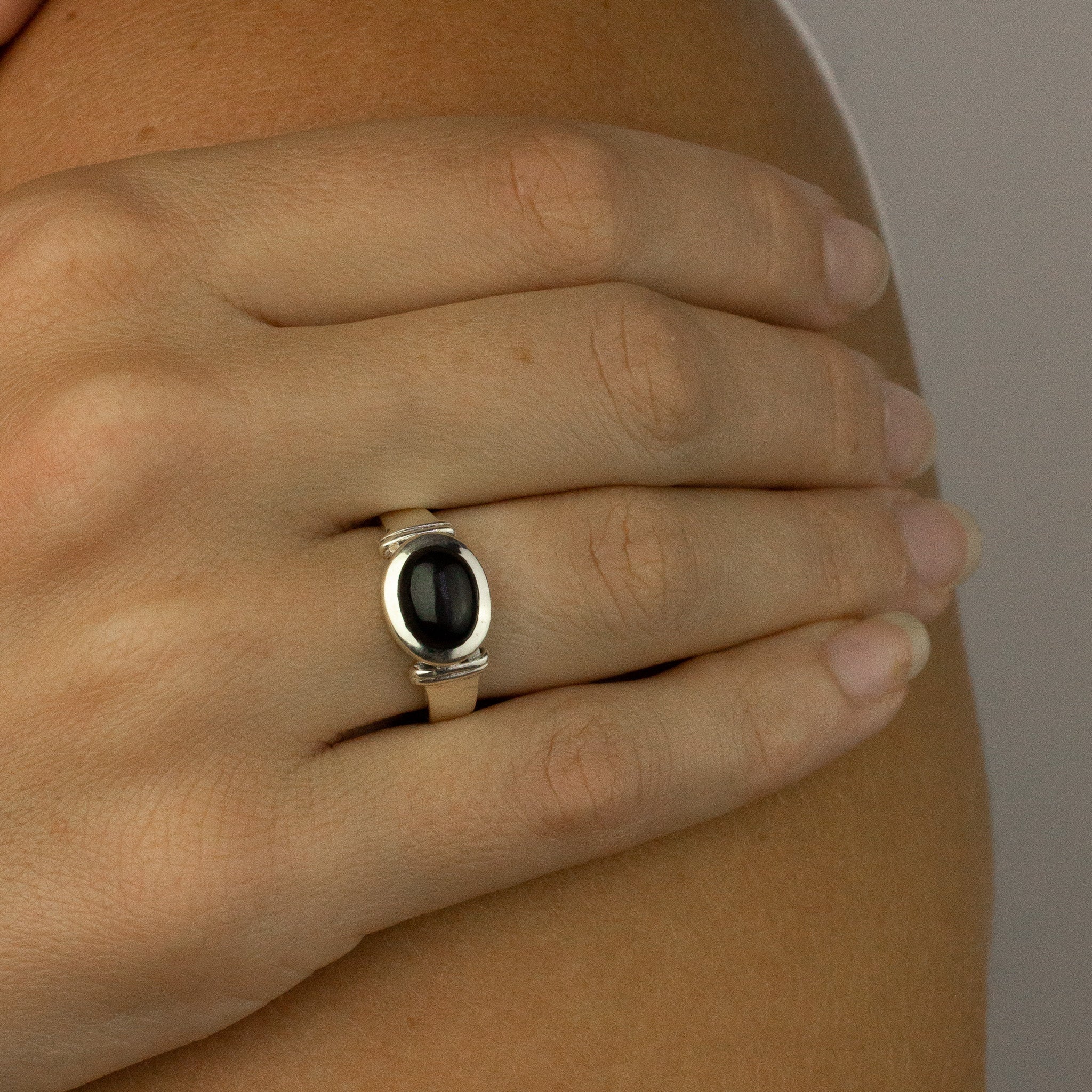 Black Star Diopside Ring