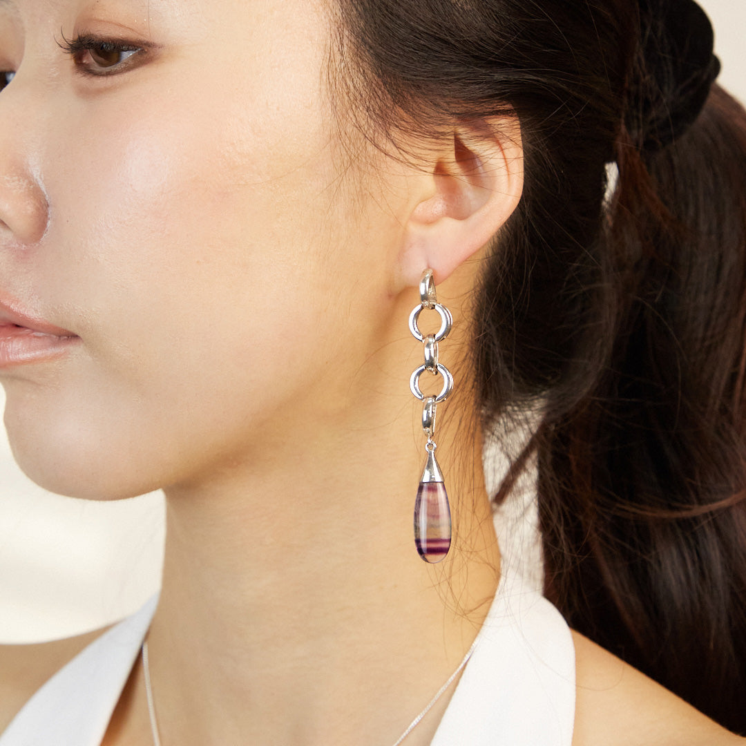 Fluorite Drop Earrings