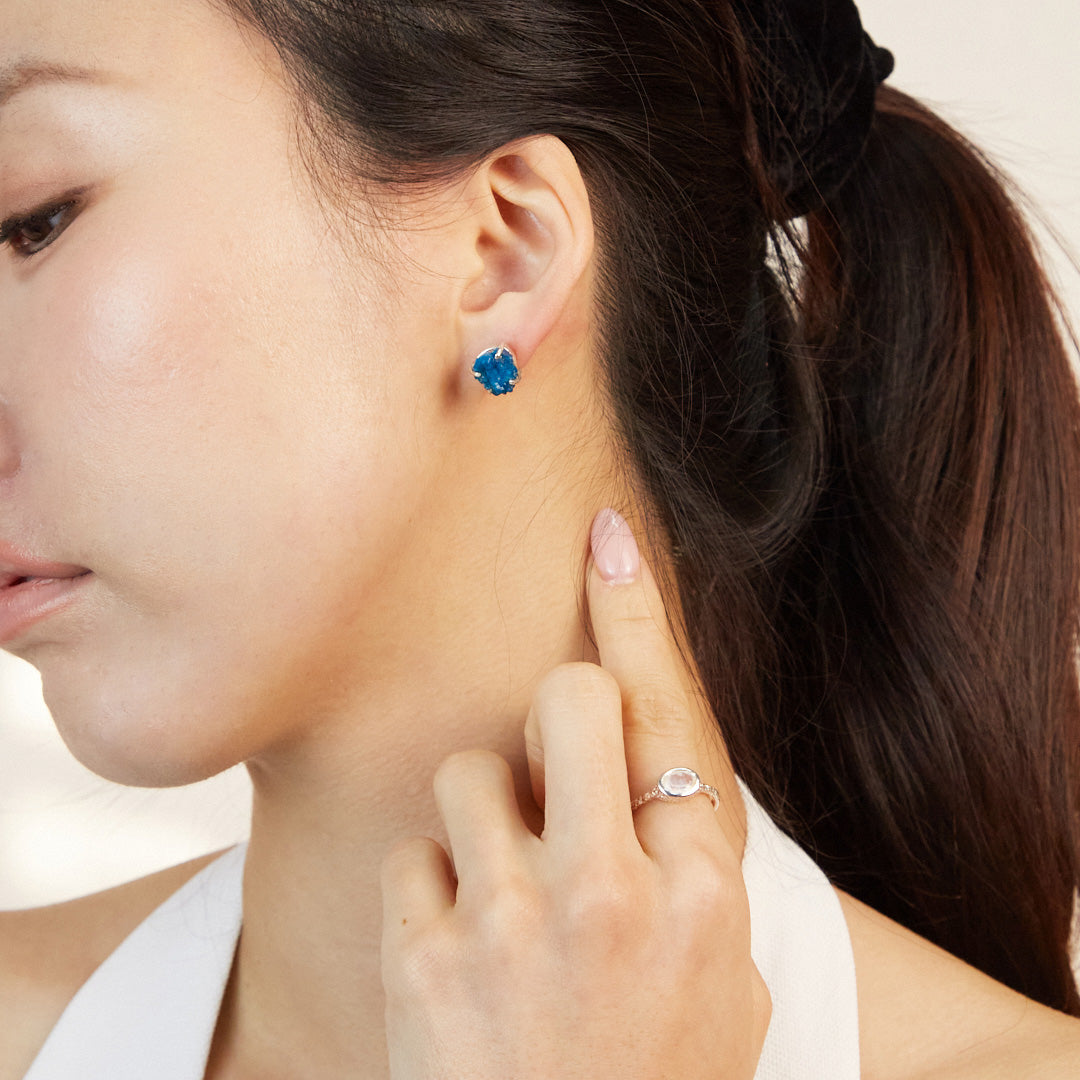 Cavansite Stud Earrings