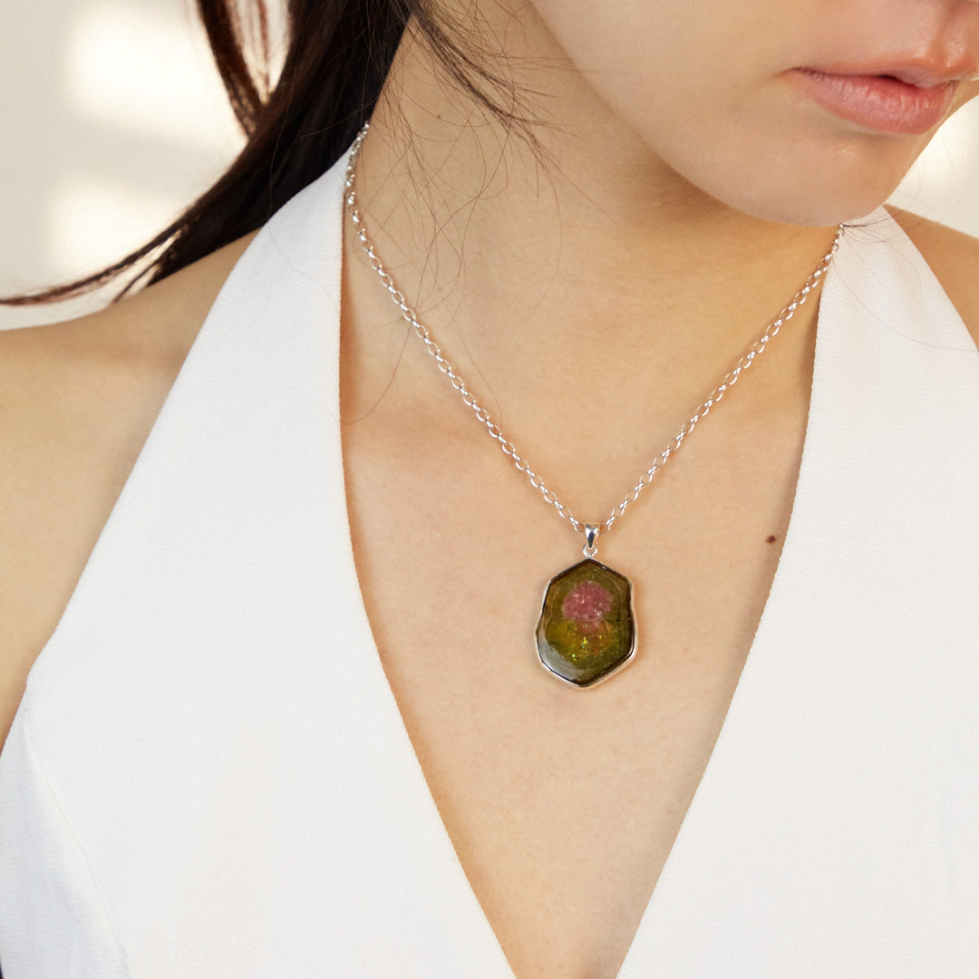 Watermelon Tourmaline Necklace