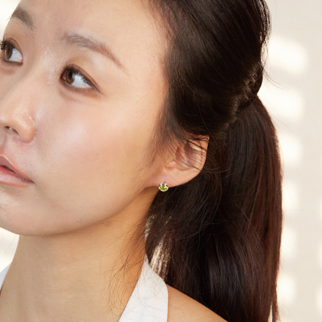 Peridot Stud Earrings