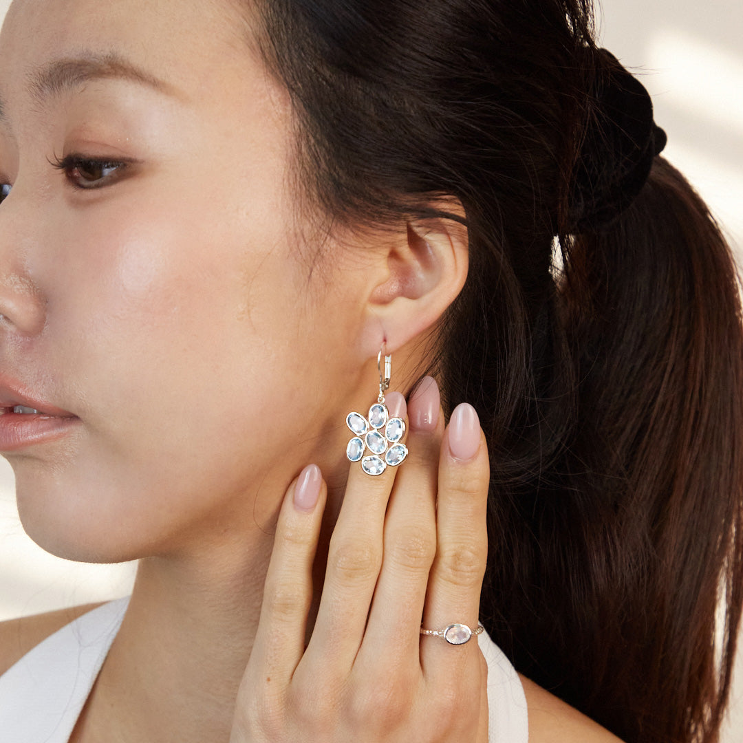 Blue Topaz Drop Earrings