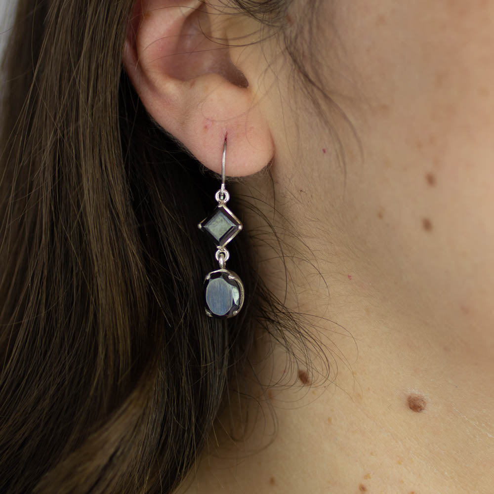 Hematite Drop Earrings