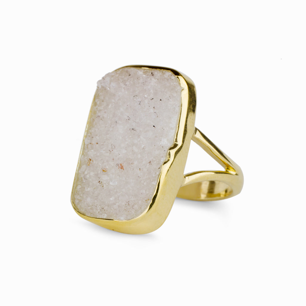 Druzy agate ring cheap