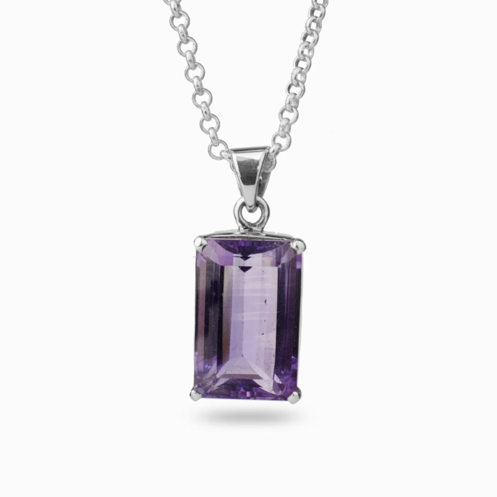 Amethyst Rectangle Necklace