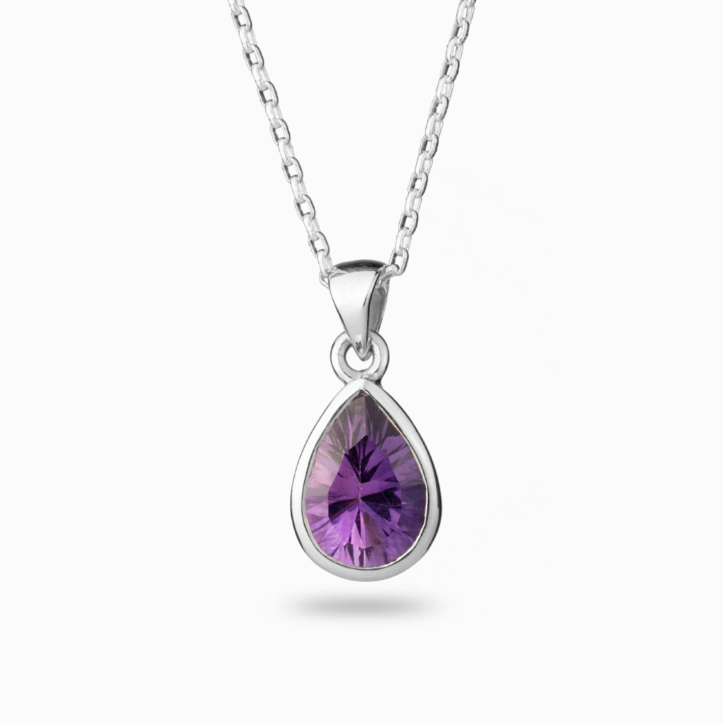 Sterling Silver Amethyst Necklace  