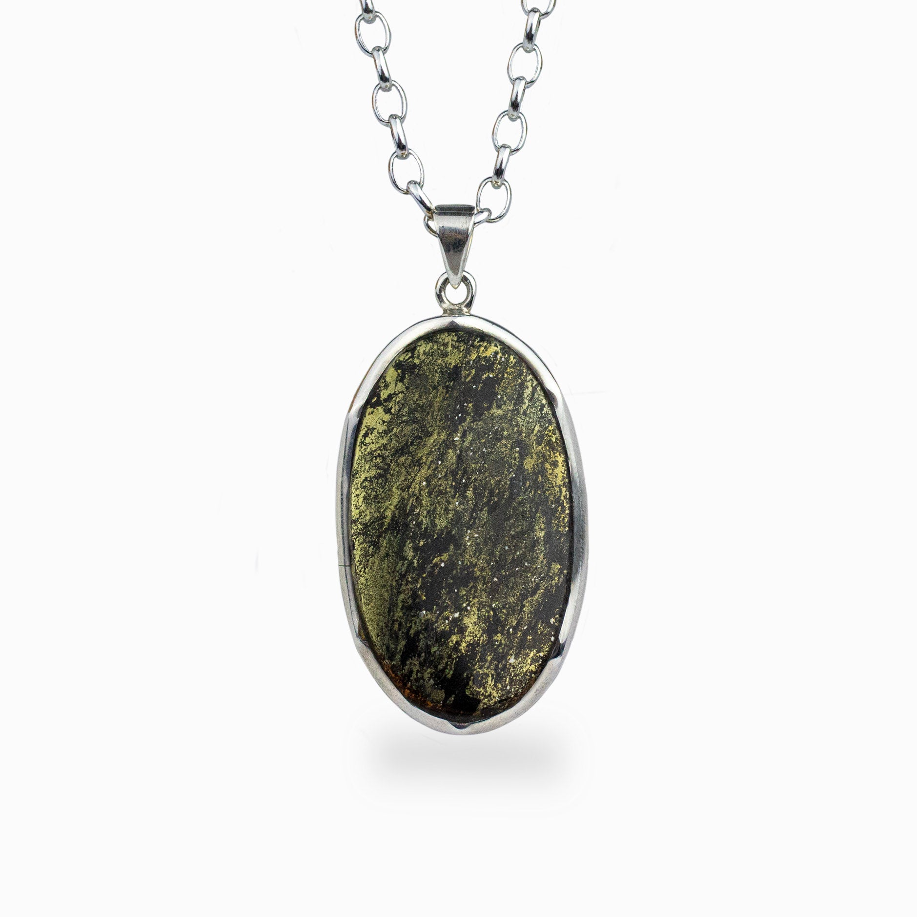 apache gold cab oval natural crystal necklace gold black