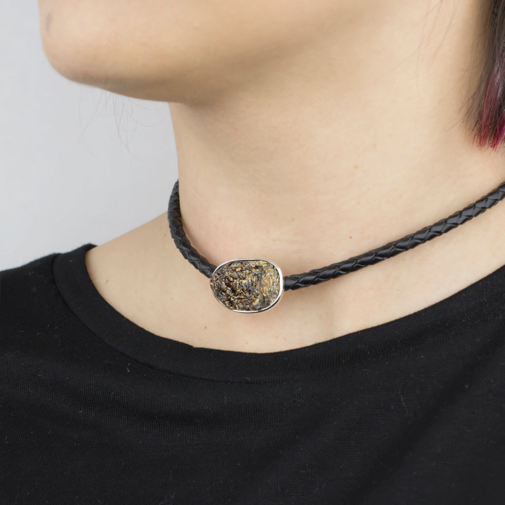 Astrophyllite Leather Necklace