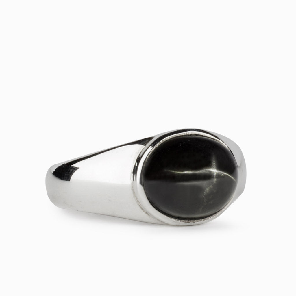 Black Star Diopside Ring