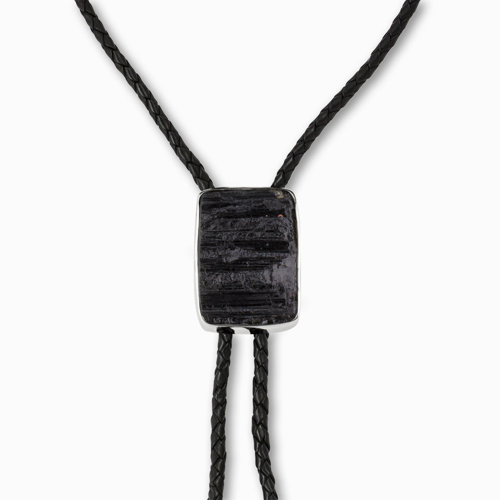 Black Tourmaline Bolo Necklace