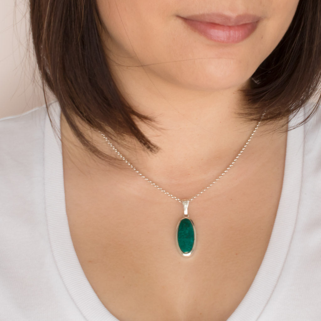 Dioptase Oval Necklace