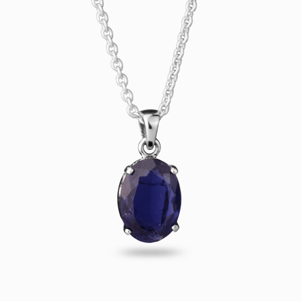Oval shaped Iolite Necklace