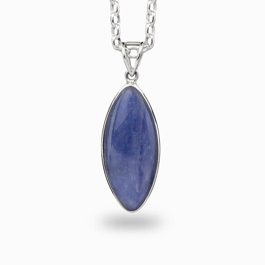Marquis shaped , cabachon Kyanite Necklace