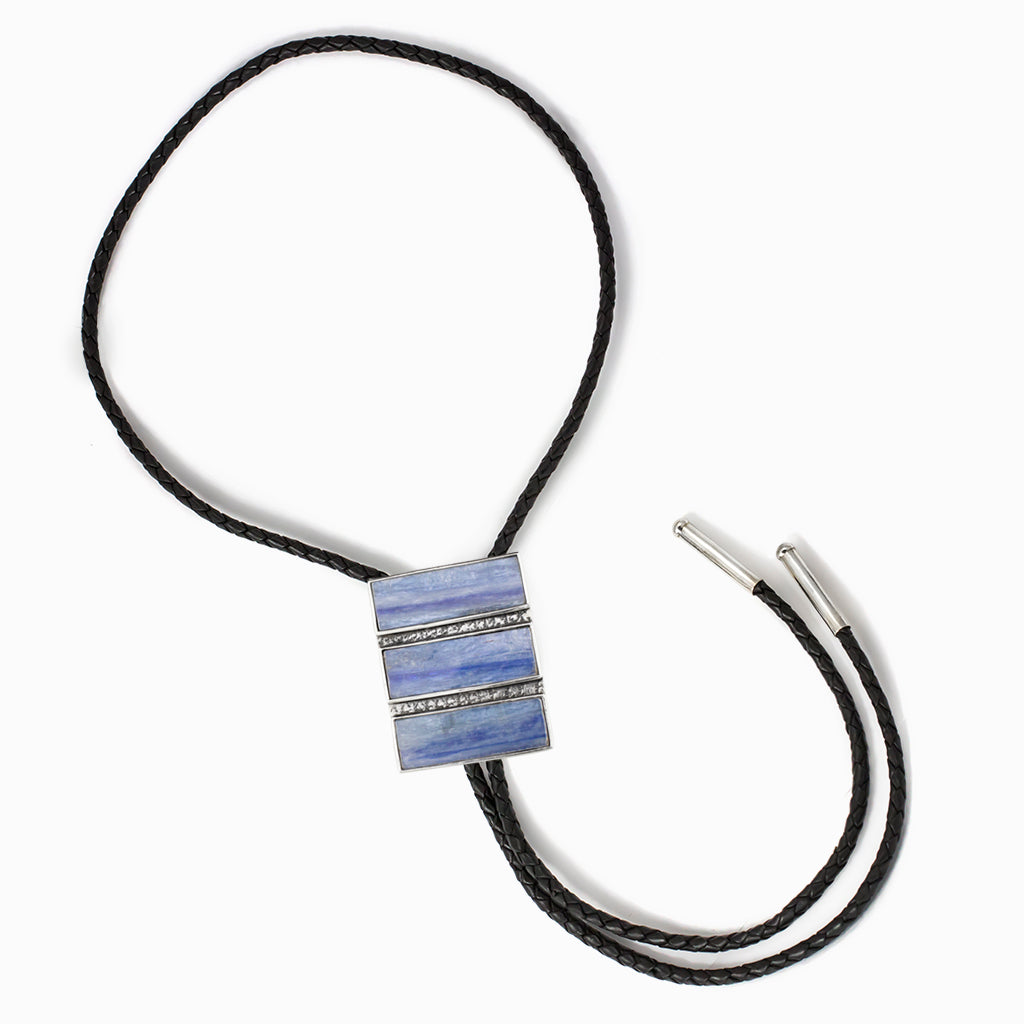Kyanite Leather Bolo Necklace