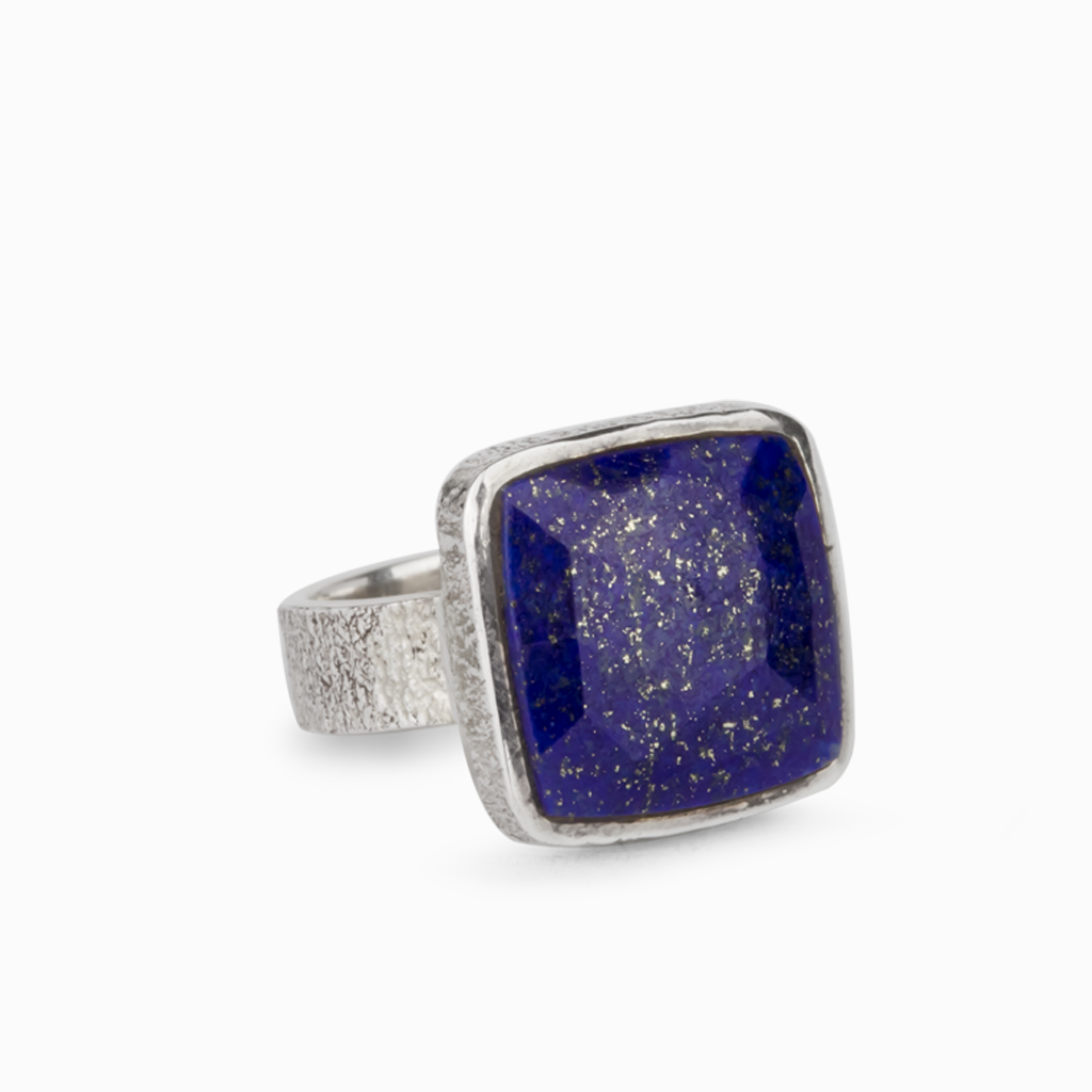 Square Lapis Lazuli Ring