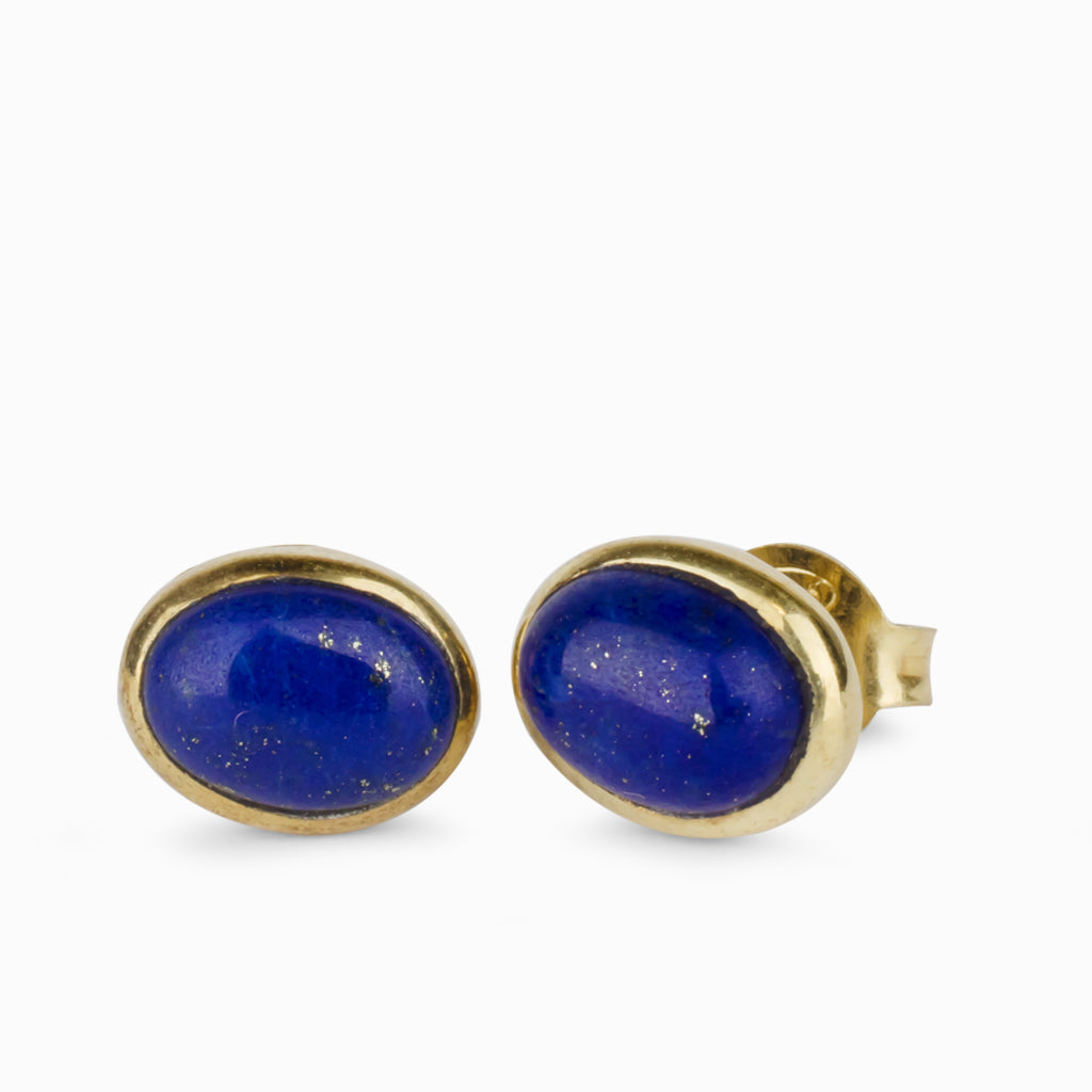 Lapis Lazuli Stud Earrings 