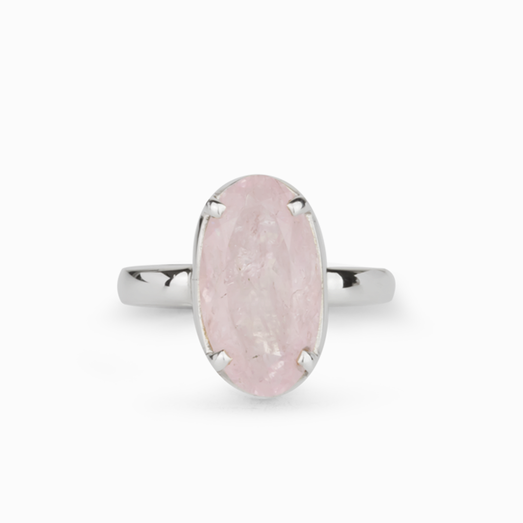Oval Claw Morganite Ring