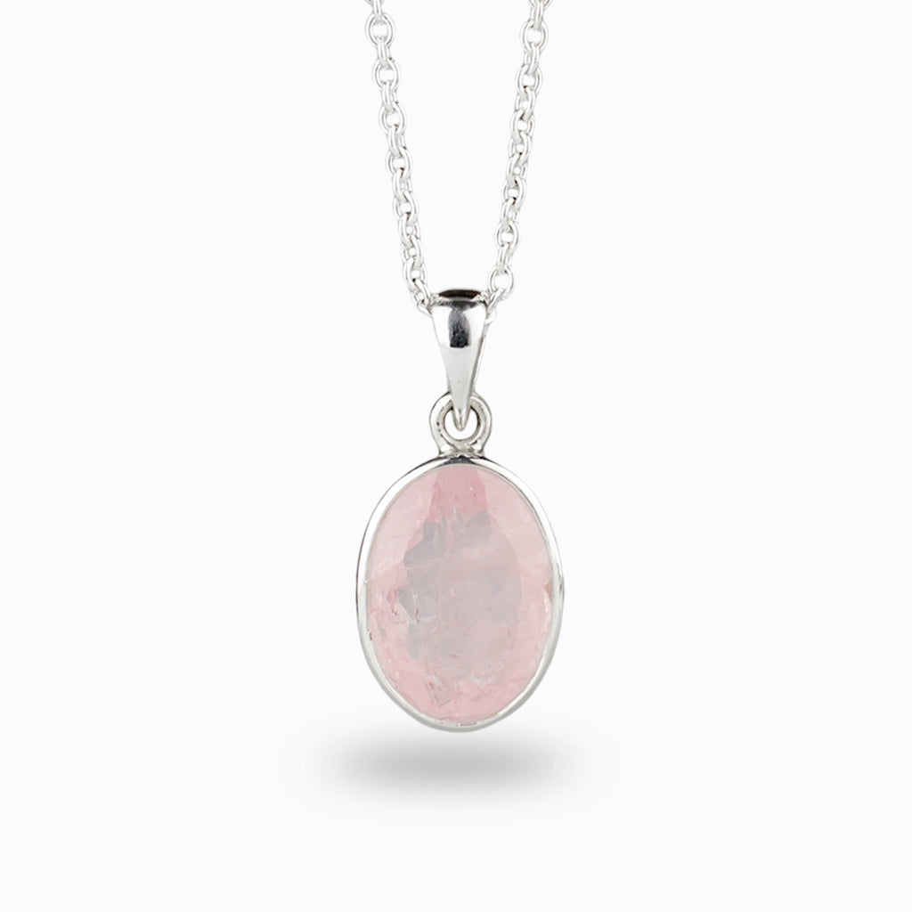 Oval shaped Morganite Necklace