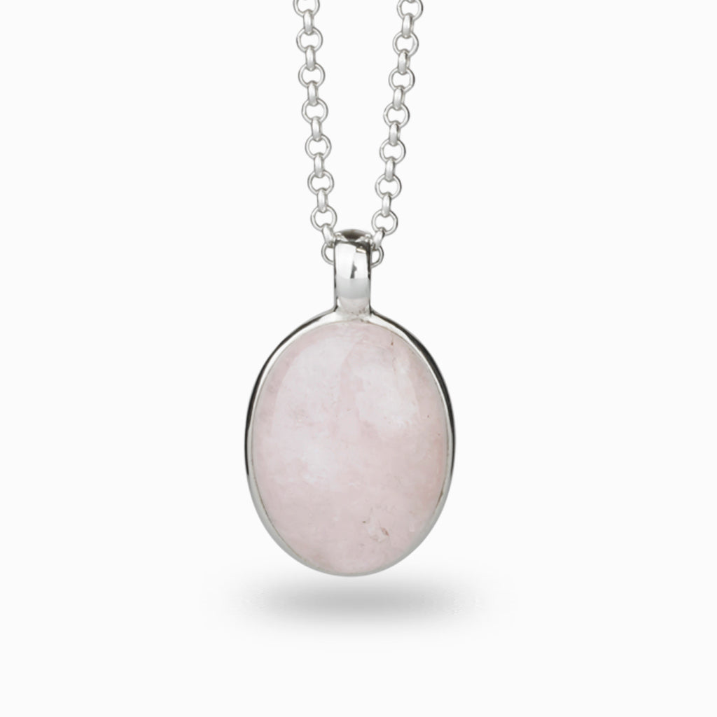 Oval shaped Morganite Necklace