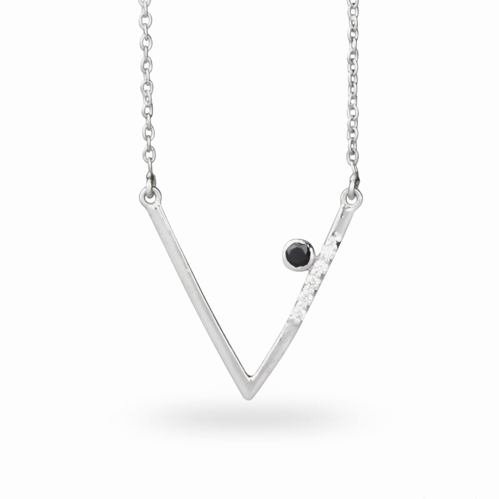 Black Spinel and Diamond Necklace