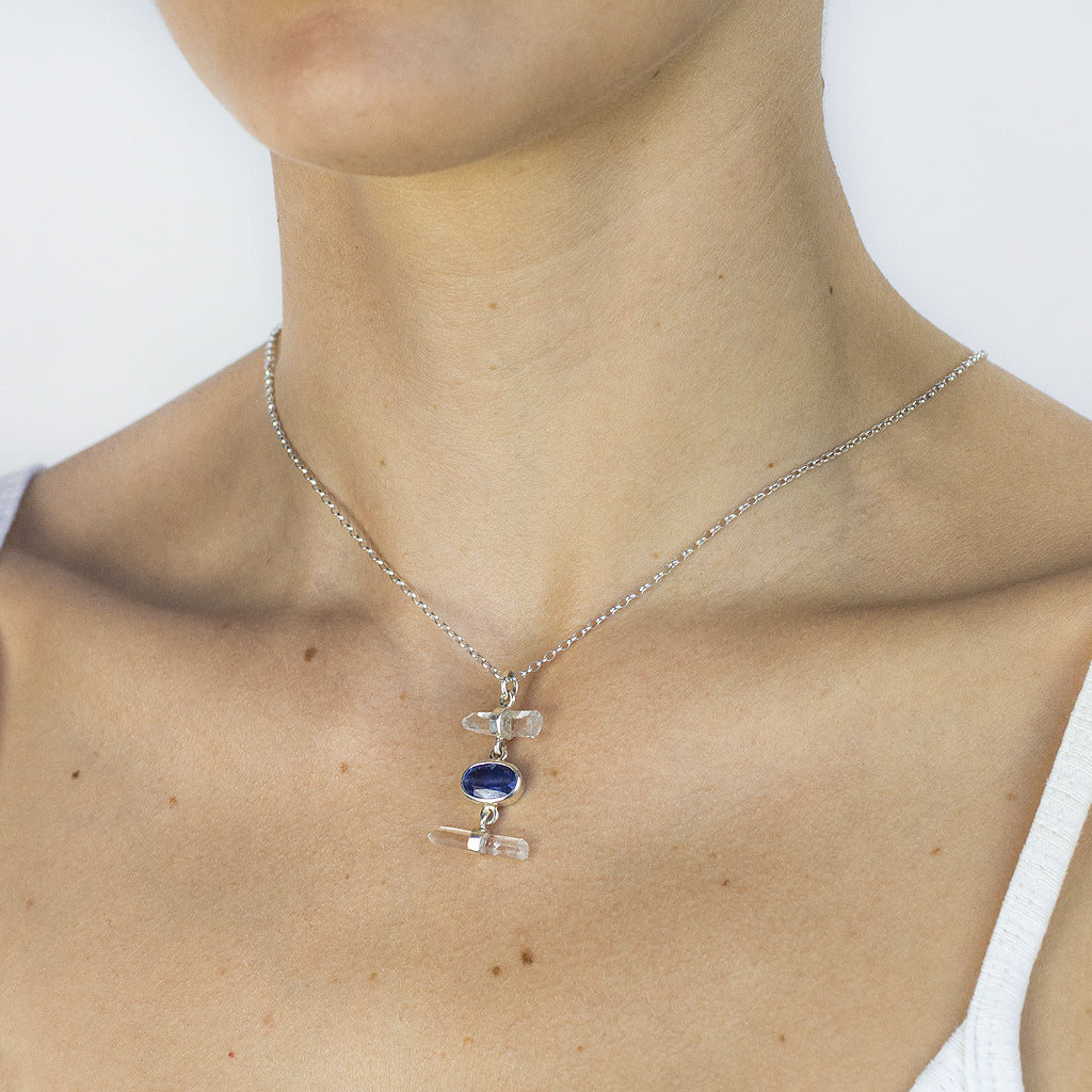 Kyanite & Clear Quartz Necklace